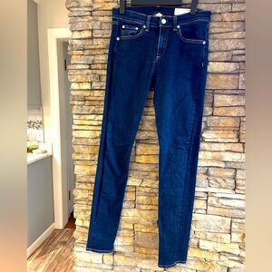 Women's Rag & Bone High Rise Skinny Jeans size 29 Dark Wash
